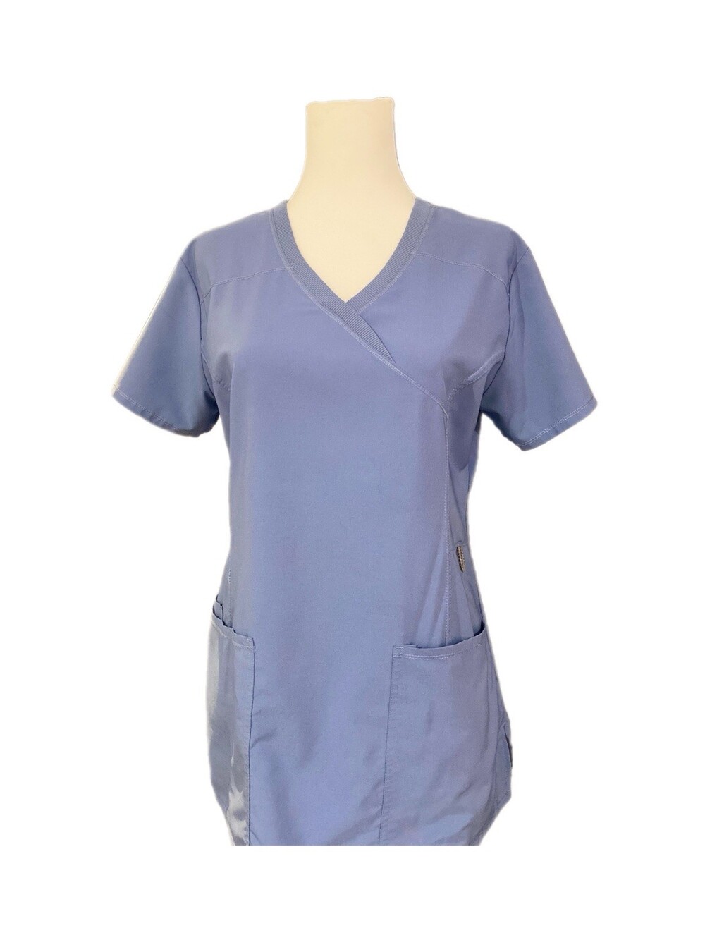 Periwinkle Blue V-Neck Scrub Top